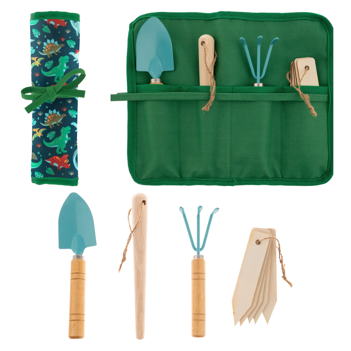 Garden Tools - 4 piece set - Green Dinos