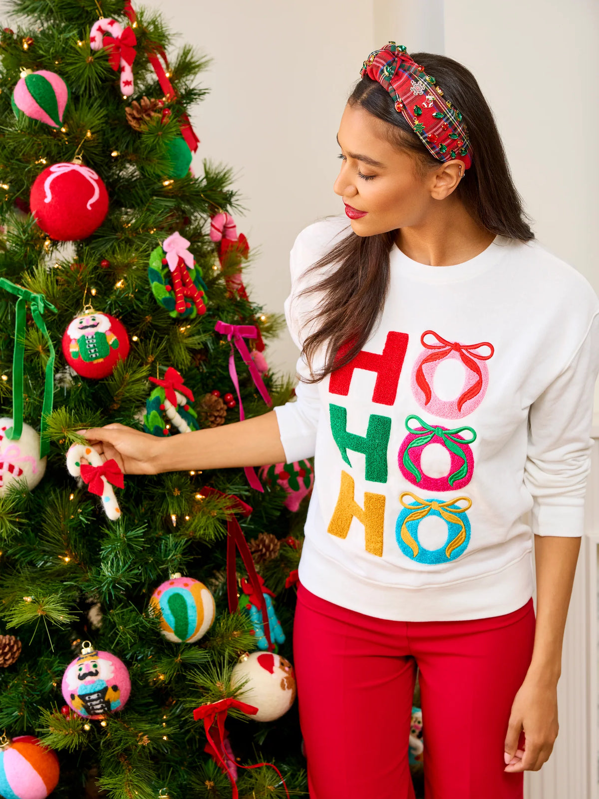 Shiraleah Ho Ho Ho Wreath Sweatshirt