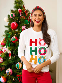 Shiraleah Ho Ho Ho Wreath Sweatshirt