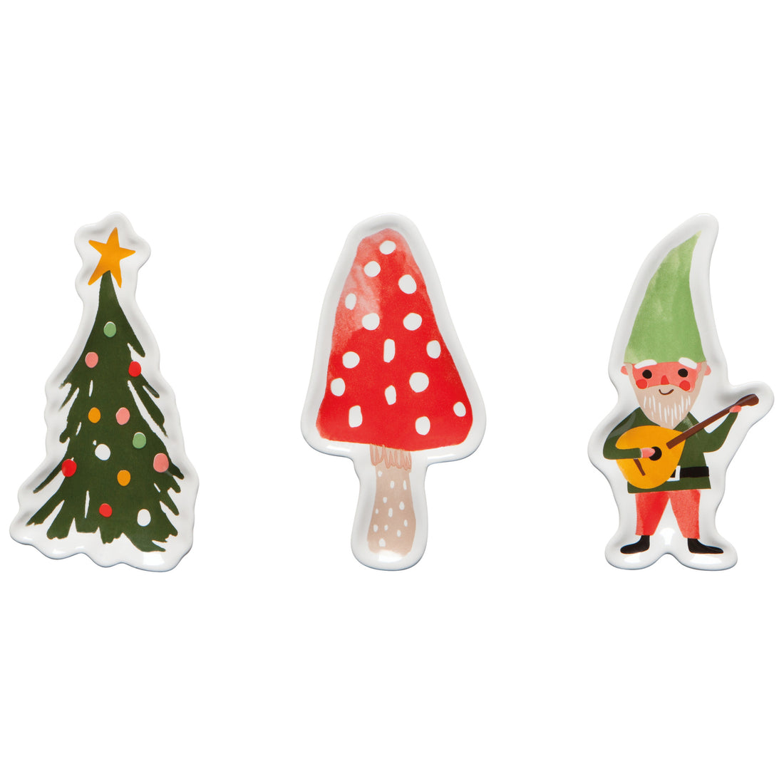 Gnome For The Holidays Shaped Dishes