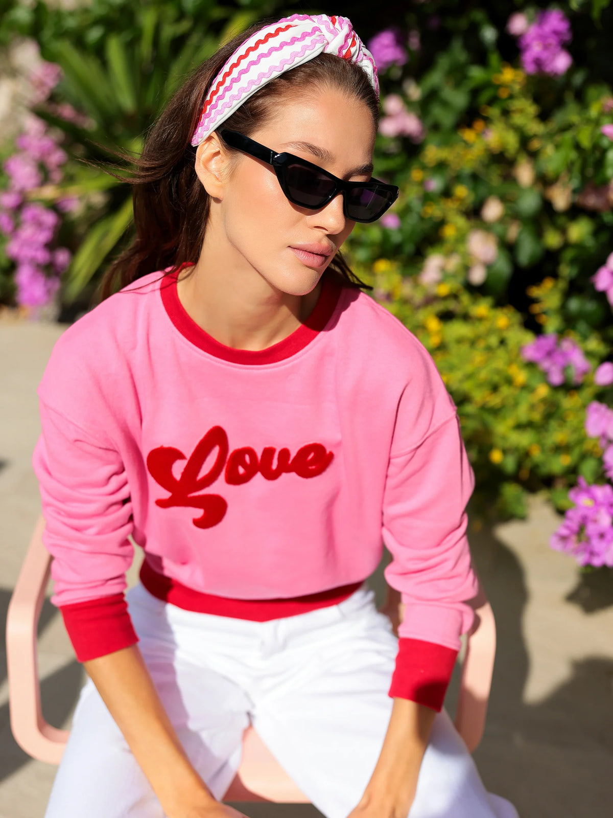 Shiraleah "Love" Sweatshirt - Pink & Red