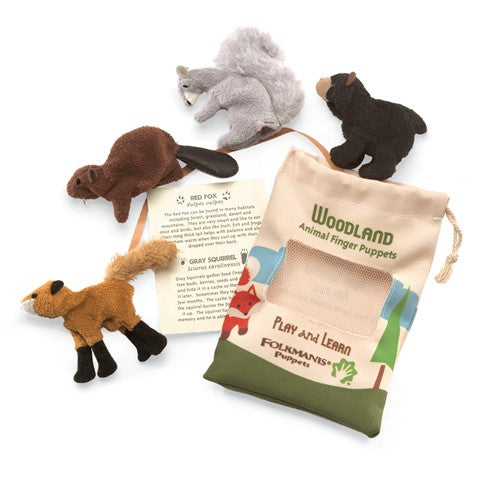 Folkmanis Mini Woodland Animal Set of Finger Puppet