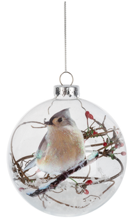Cardinal & Winter Bird Ball Ornaments