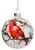 Cardinal & Winter Bird Ball Ornaments