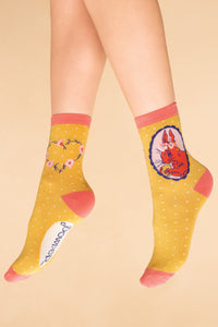 Squirrel Cameo Ankle Socks