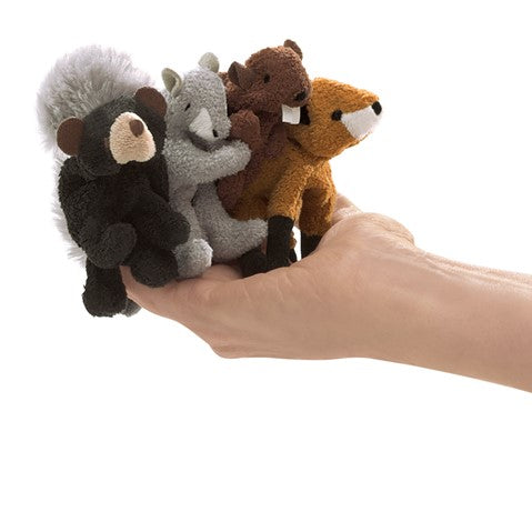 Folkmanis Mini Woodland Animal Set of Finger Puppet