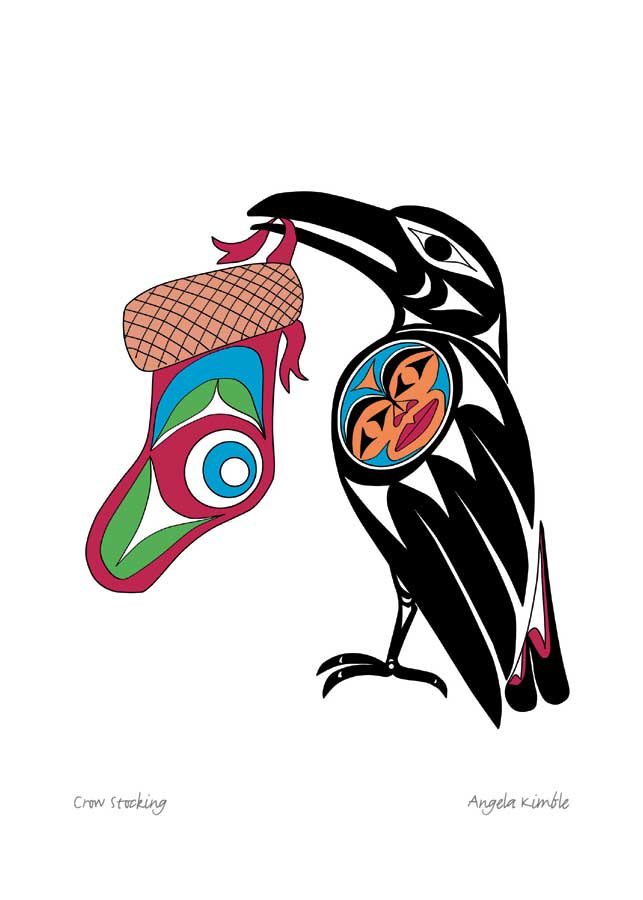 Crow Stocking Card