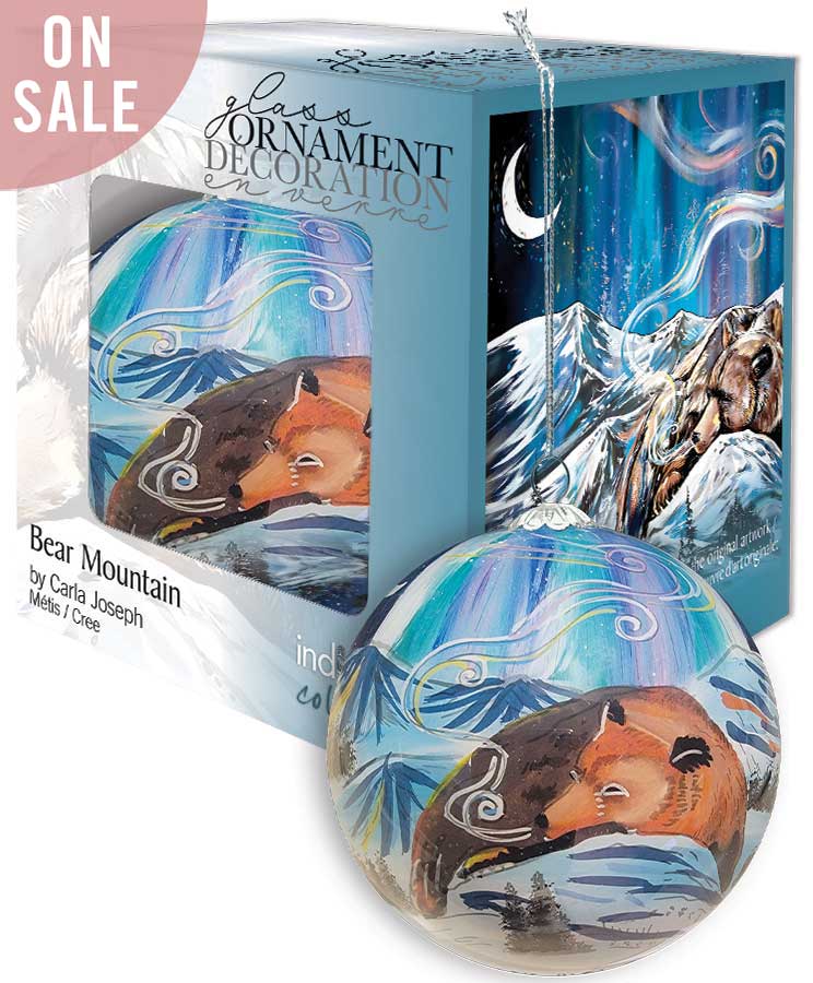 Bear Mountain Glass Ornament