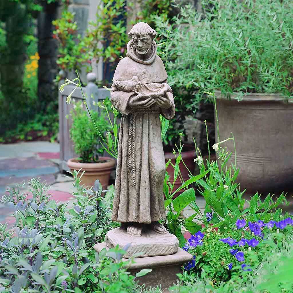 Campania St. Francis With Shell Statue