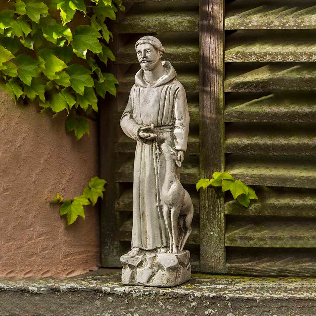Campania Concrete St. Francis With Animals statue