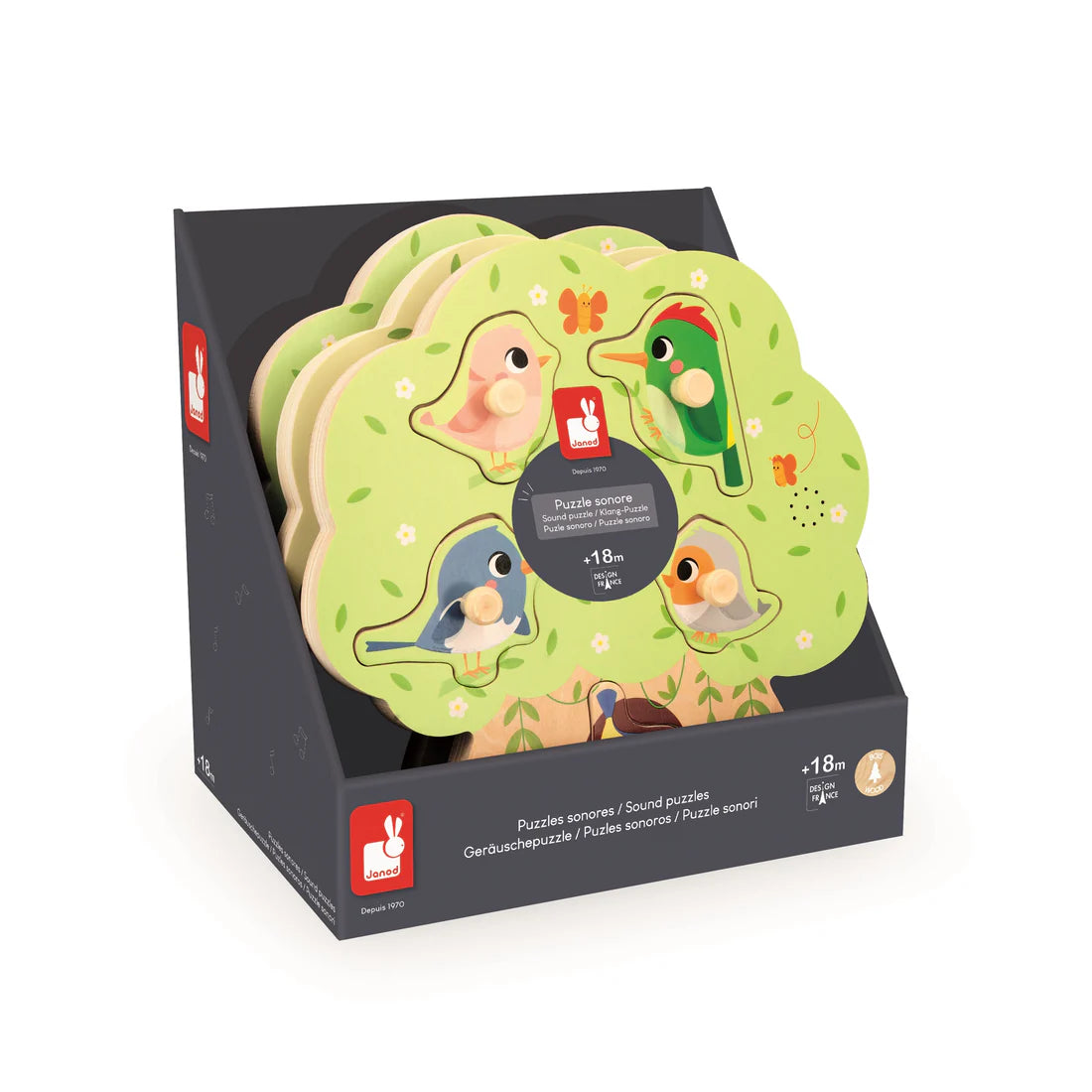 Wooden Birds Sounds Puzzle