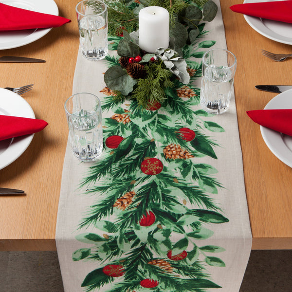 Deck The Halls Table Runner 72 Inches
