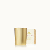 Frasier Fir Gilded Votive Candle, Gold