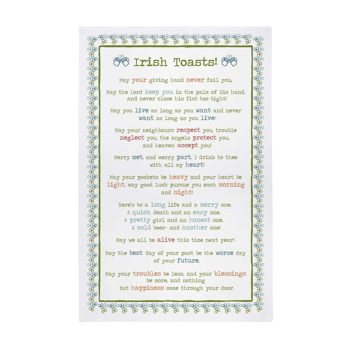Ulster Weavers - Irish Toasts Tea Towel