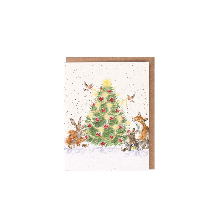 Wrendale Oh Christmas Tree Enclosure Card