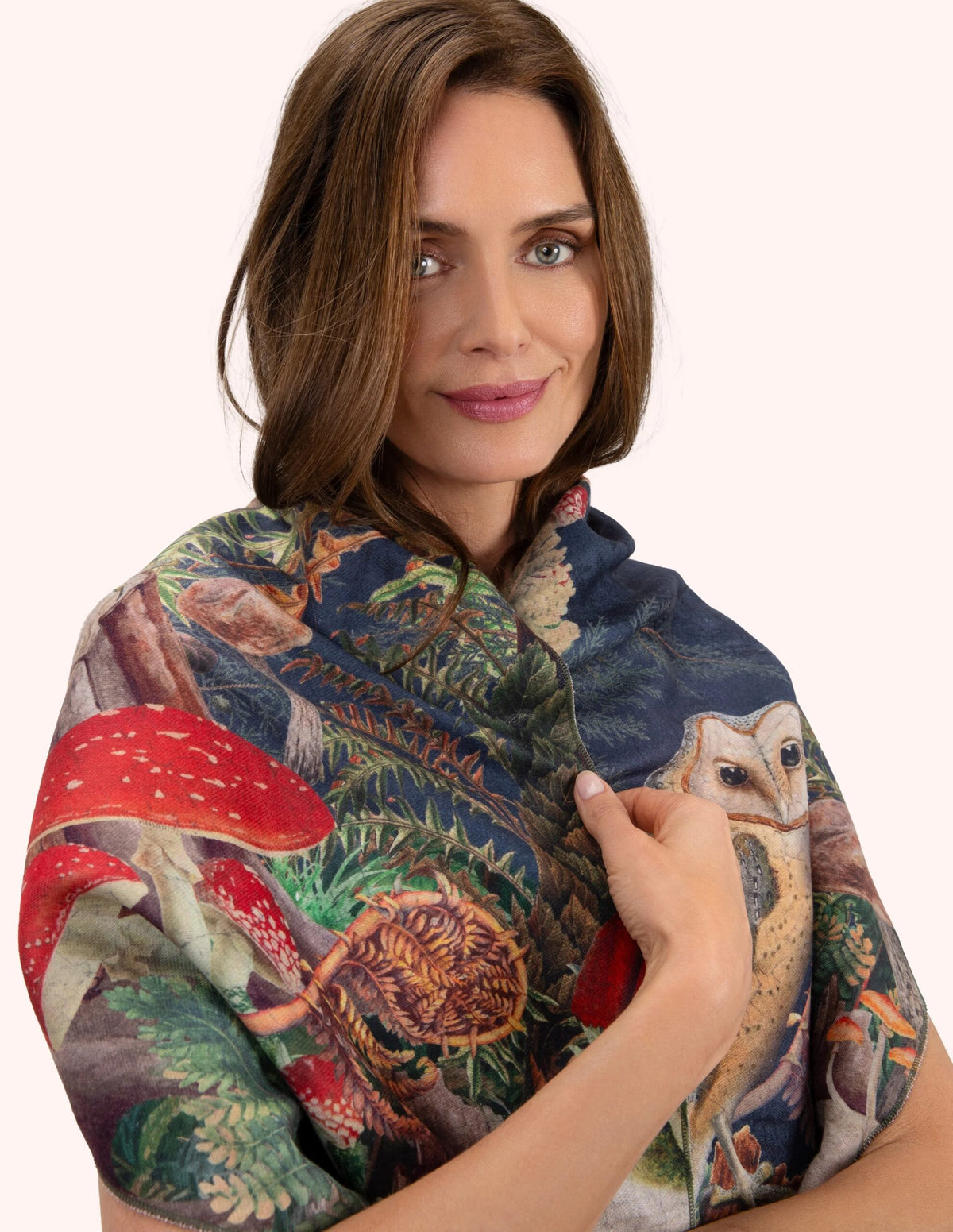 Wild Woodland Owl Print Lux Scarf