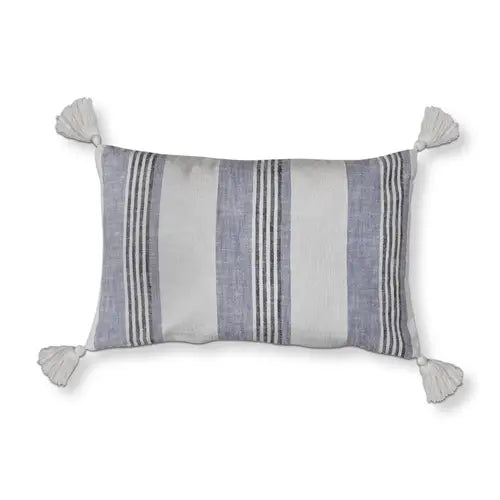 Water Woven Striped Lumbar Pillow