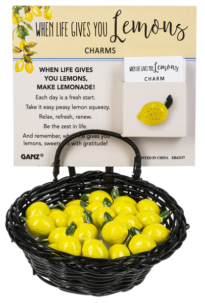 When Life gives You Lemons Charms in a Basket