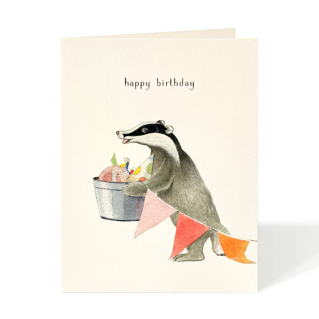Felix Doolittle - Birthday Badger - Birthday Greeting Cards