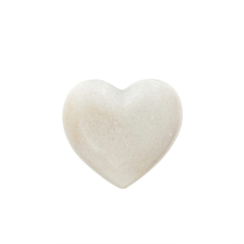 White Marble Heart Small
