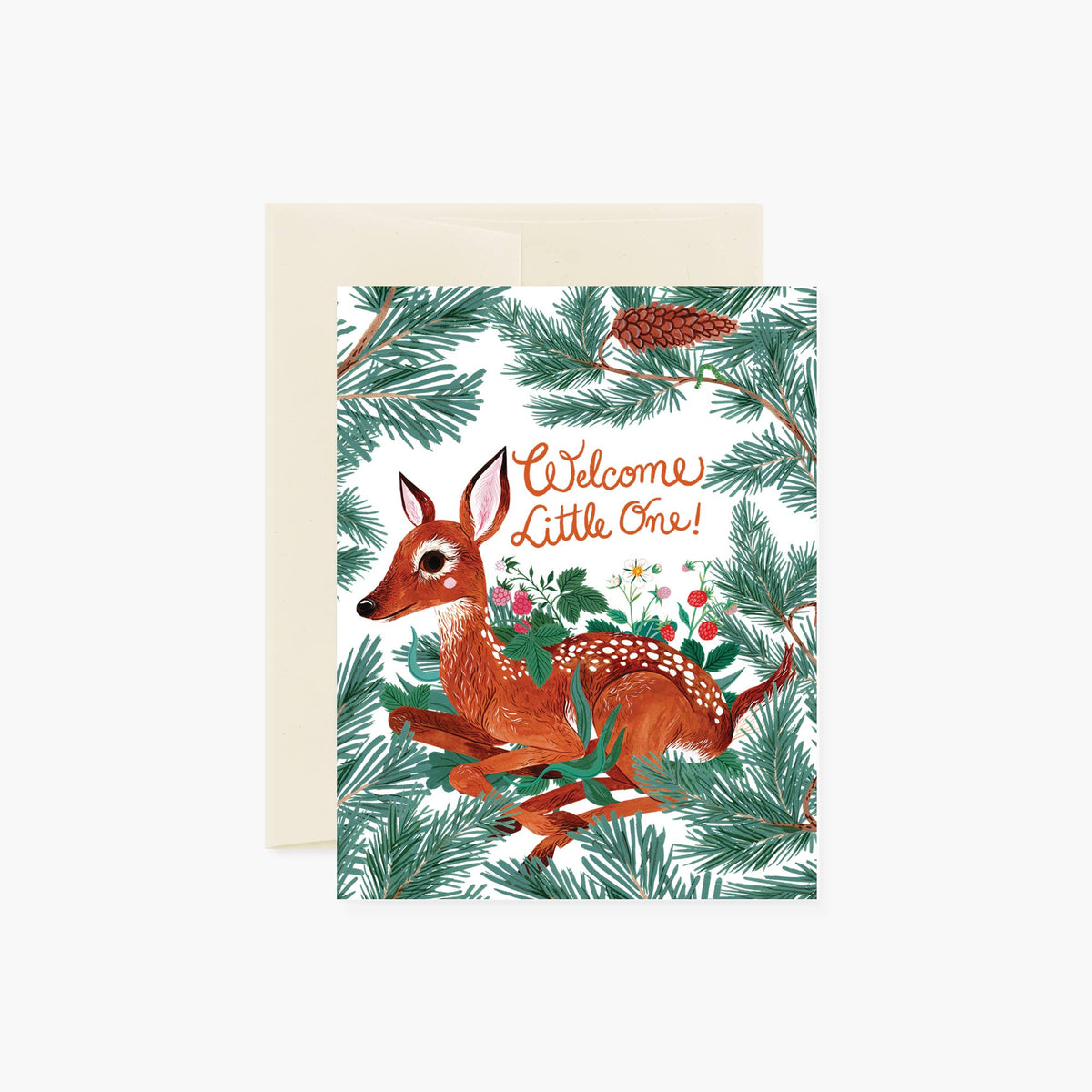 Botanica Paper Co. - WELCOME LITTLE ONE | Fawn greeting card