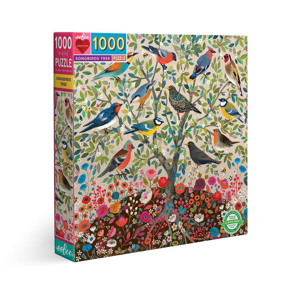 eeBoo 1000 Piece Puzzle- Songbirds Tree