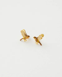 Fable England - Enamel Flying Robin Stud Earrings