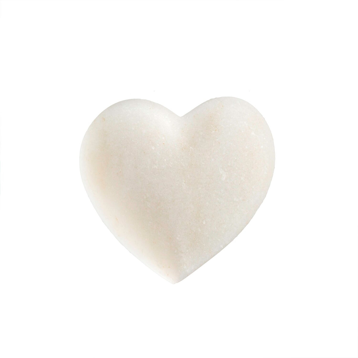 White Marble Heart Dish Small
