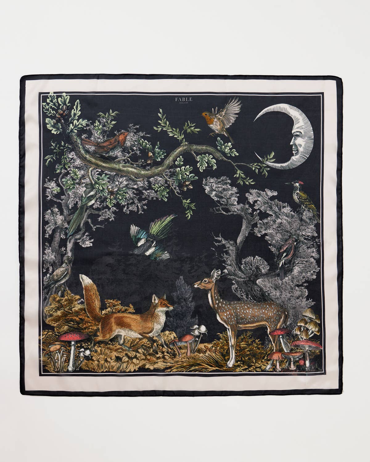 Fable England - A Night's Tale Narrative Silk-like Square Scarf