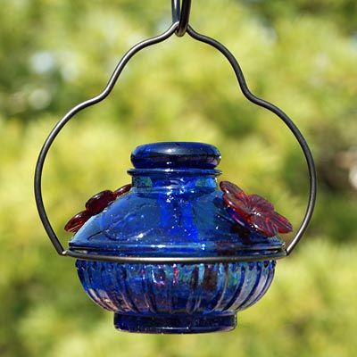 Pot De Creme Hummingbird Feeder - Blue