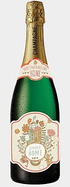 There's No place Like Home Champagne Bottle card