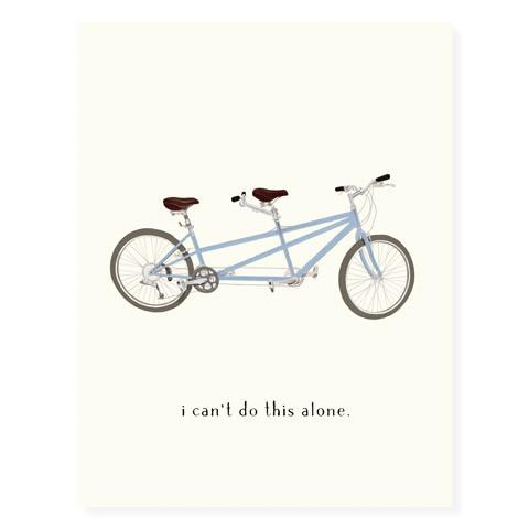 Felix Doolittle Card- Blue Tandem Bike