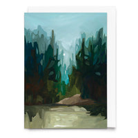 Susannah Bleasby Art - Pine Forest Painting | Fine Art Greeting Card | Art Card