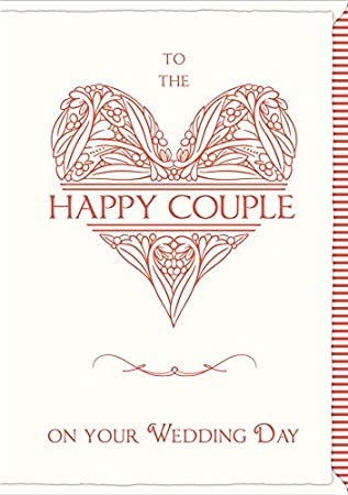 Wedding Card- Happy Couple Red Heart Design