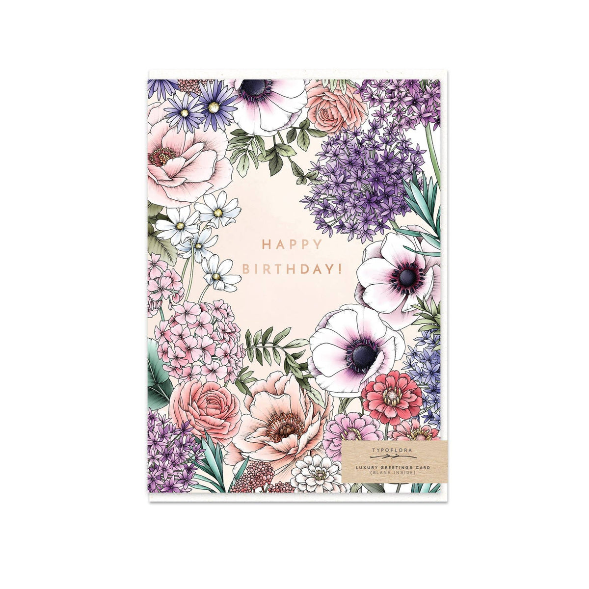 Typoflora - Blooming Birthday Card