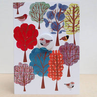 The Black Rabbit - Pattern Forest - Greeting Card with Badge