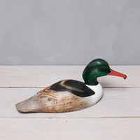 Aviologie - Duck - Merganser - 16"L  -Carved Wooden Ornament