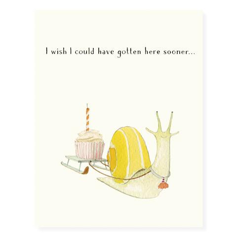 Felix Doolittle Birthday Card- Snail And Cupcake