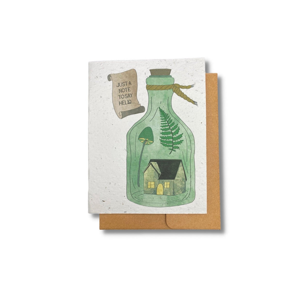 Message in a Bottle Plantable Seed Greeting Card by HOA Collective