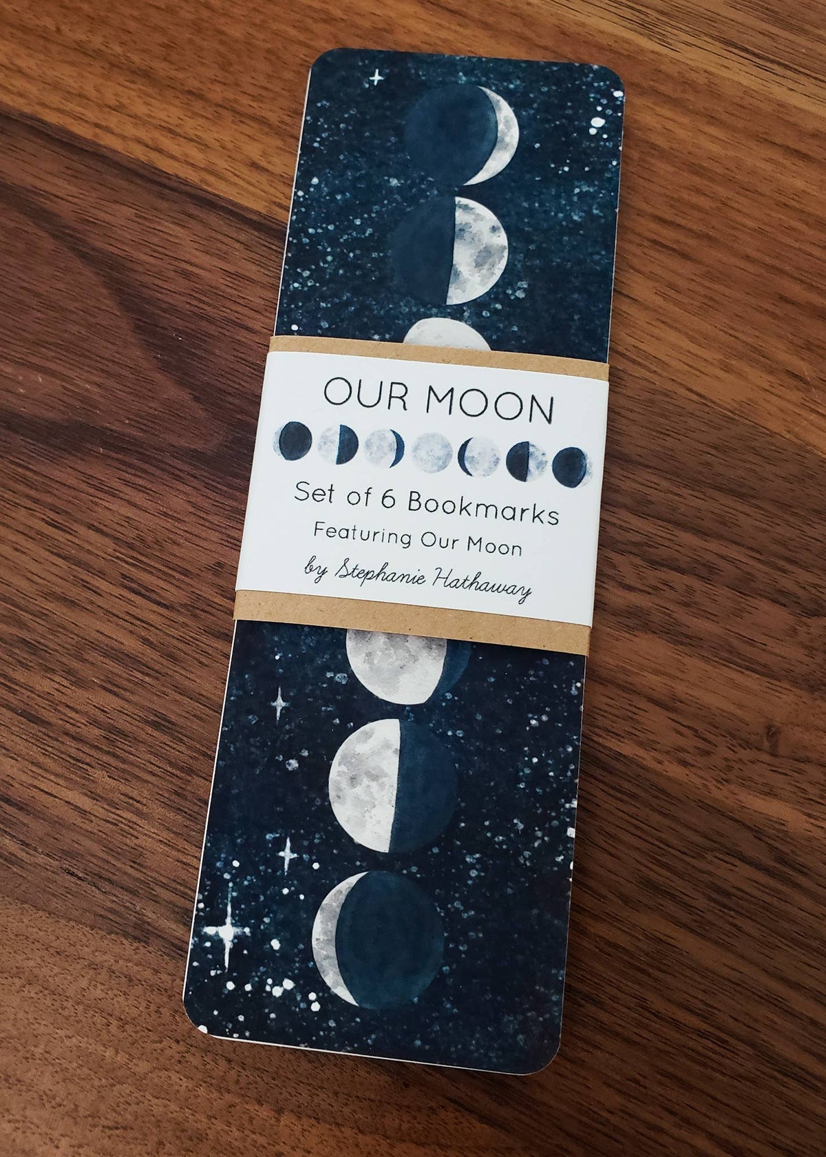 Stephanie Hathaway Designs - Moon Bookmarks Pack, Set of 6 Bookmarks