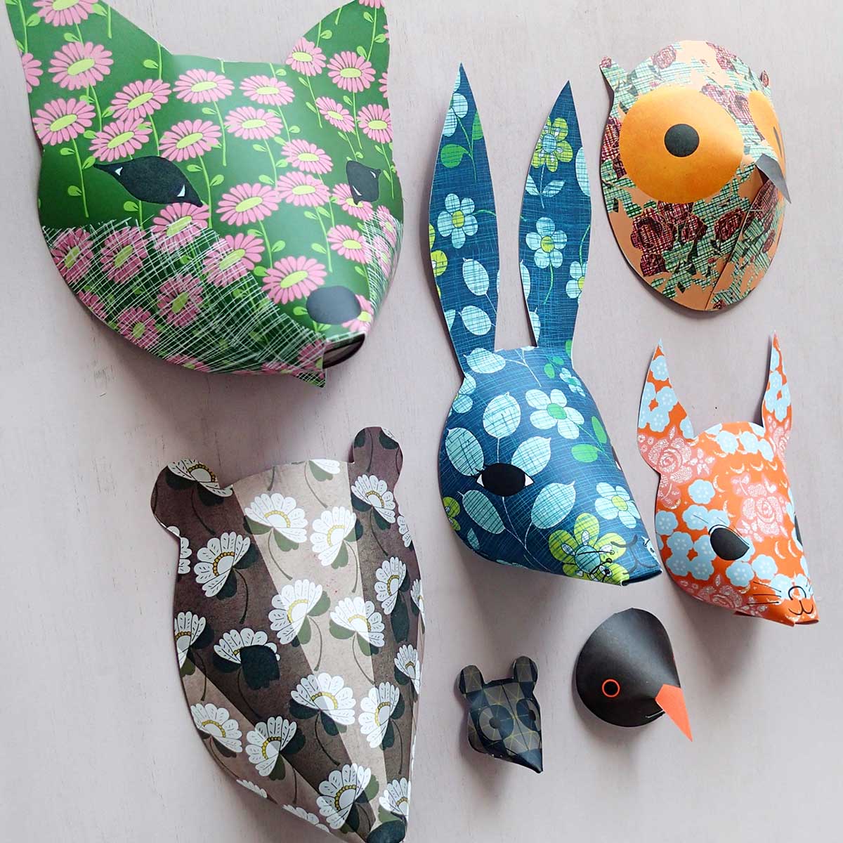 The Black Rabbit - Animal Decorations Kit - Floral – Featherfields