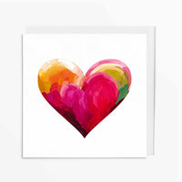 Susannah Bleasby Art - Love Colourfully Art Card | Love heart | Valentine Card