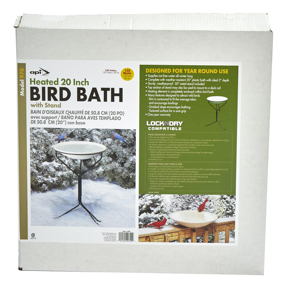 Heated 20" Bird Bath With A Stand