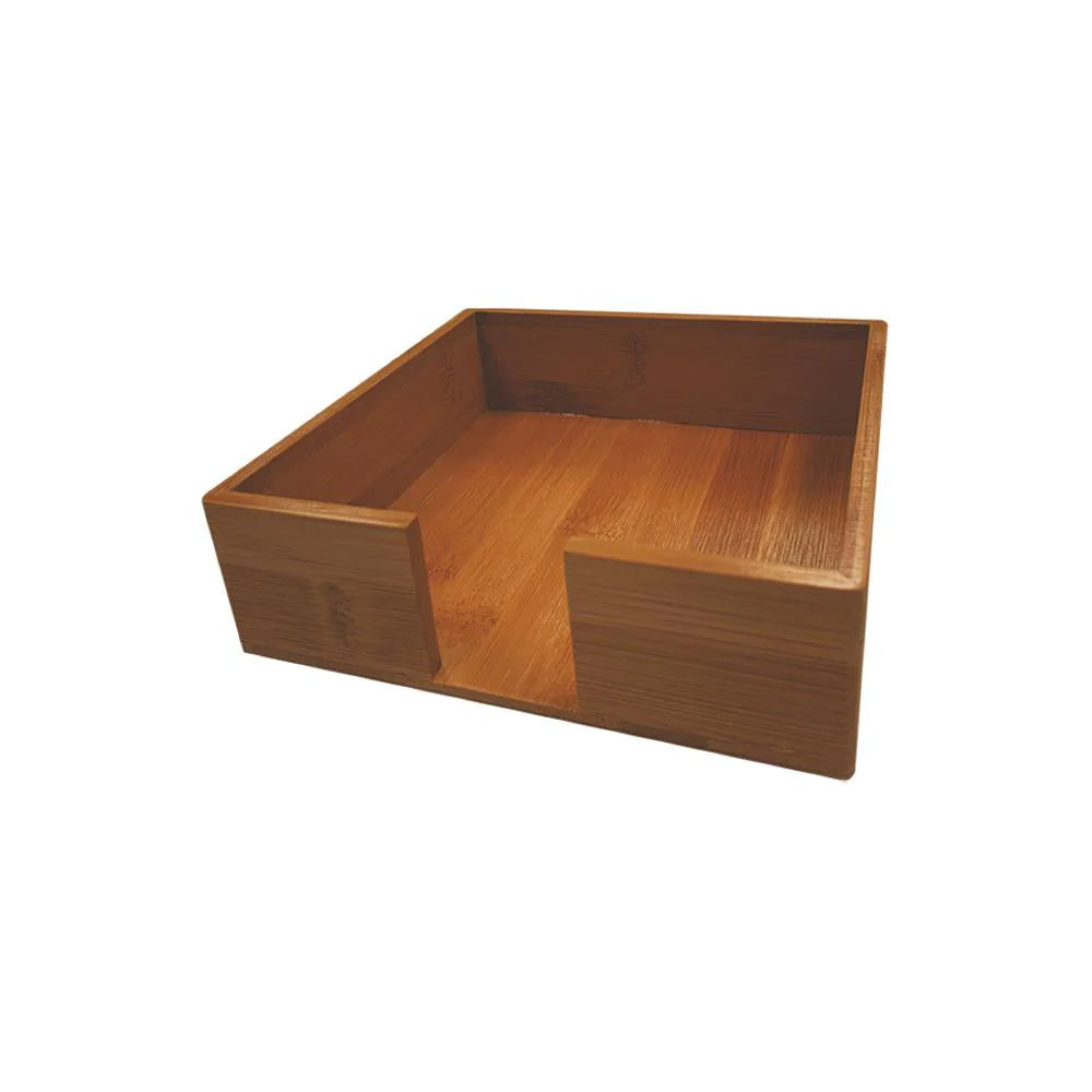 Chestnut Bamboo Wood Lunch Napkin Caddy