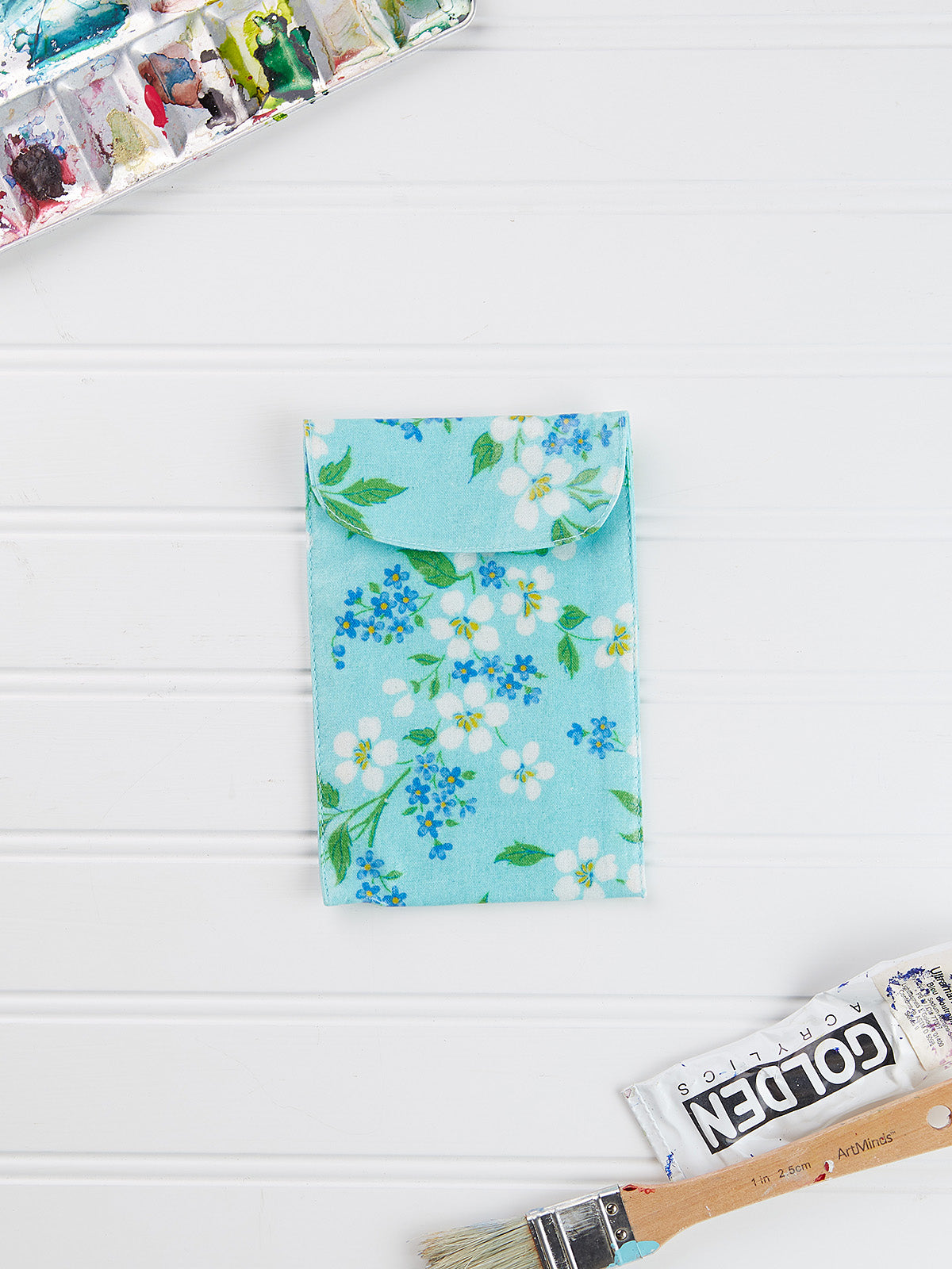 Aqua Spring Blossom Large Keeper Pouch