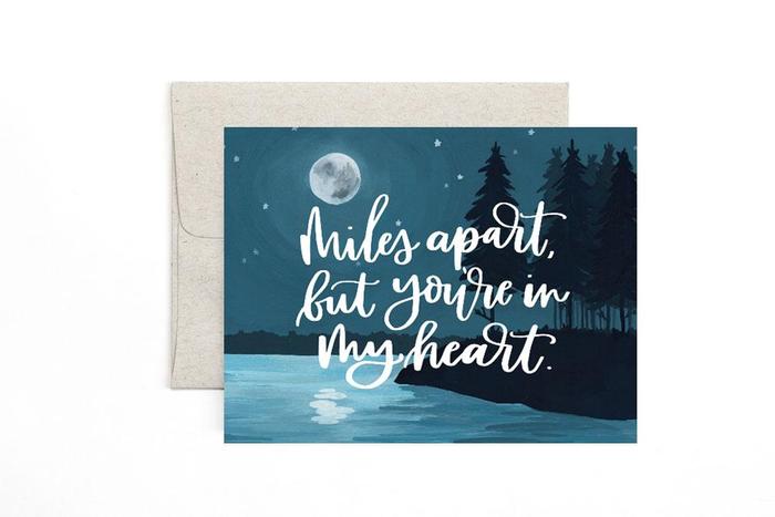 Card- Miles Apart, But You're In My Heart