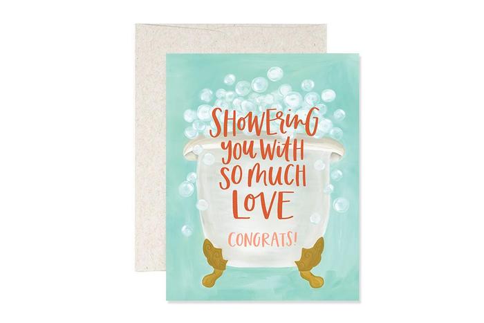 Showering You With So Much Love, Congrats! Card