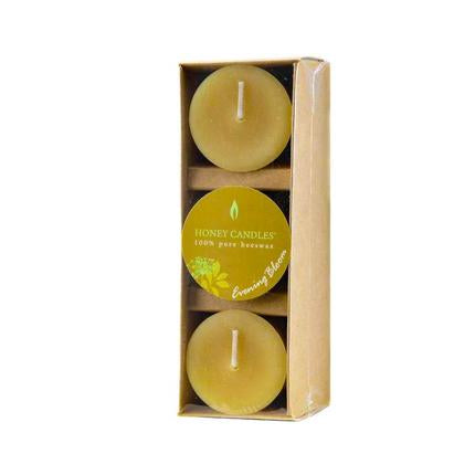 Pack of 3 Essential Votive Evening Bloom Beeswax Candles