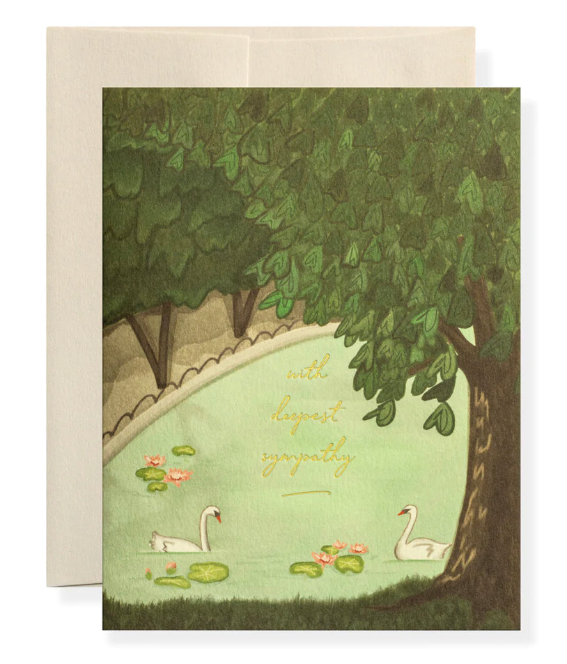 Swan Sympathy Greeting Card