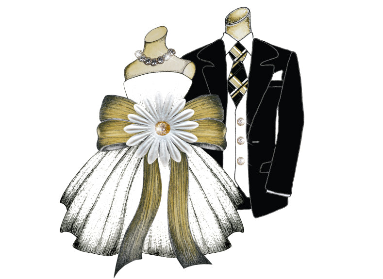 S.E. Hagarman Wedding Card- Wedding Dress & Tux